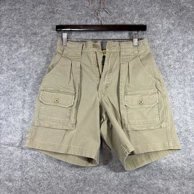 Shorts de caminhada Cabelas 7 bolsos tamanho 6 feminino bronzeado carga utilitário bolsos externos - Imagem 1 de 4