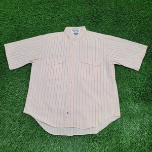 Vintage 90s Levis DOCKERS Striped Button Shirt Large 25x32 Baggy - Picture 1 of 14