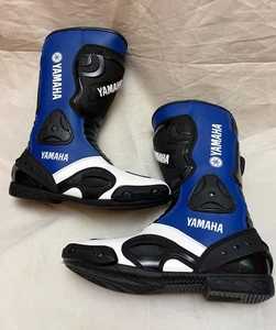 YAMAHA Motorrad Rindsleder Reitschuhe Leder Motorrad Leder Rennstiefel - Bild 1 von 3