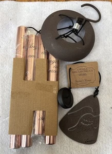 Sonetto Carson Wind Carillon "Gli angeli sono tra noi" bronzo rame 21" nuovo con scatola - Foto 1 di 7
