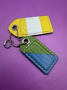 COACH AZUL/VERDE Y AMARILLO BLANCO Y2K COACH Hamptons plateado - Imagen 1 de 6