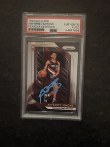 ANFERNEE SIMMONS SIGNED AUTOGRAMM 2018 PRIZM ROOKIE PORTLAND TRAIL BLAZER PSADNA - Bild 1 von 1