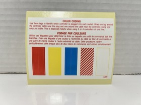 NES Four Score Attention Leaflet & Color Colour Coding Stickers NES-XZ-UKV #2