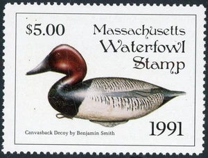 Sello de aves acuáticas de Massachusetts 1991 ¡como nuevo!! B64 - Imagen 1 de 2