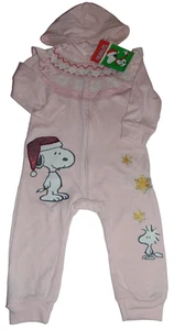 ~NWT Girls SNOOPY & WOODSTOCK Christmas Hoodie Outfit! Size 12 Months Cute FS:)~ - Bild 1 von 2