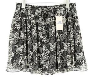 MAISON SCOTCH The Poolside Women`s Skirt XL Brown Floral Pleated Lined Midi - Picture 1 of 7