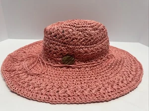 Pink Panama Jack Womens Paper Braided Sun Hat - Picture 1 of 5