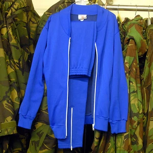 NEW 1980's BLUE TRACKSUIT, EXTRA SMALL, EX FRENCH ARMY, SEE DESCRIPTION - Picture 1 of 3