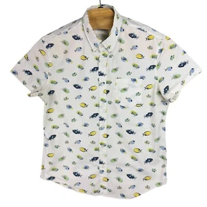 J.Crew Flex Hemd Washed Slim Fit XL Button-Down Tropical Fish All Over Print - Bild 1 von 8