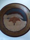 Rustic Folk Art Santa Claus Wooden Bowl Decor