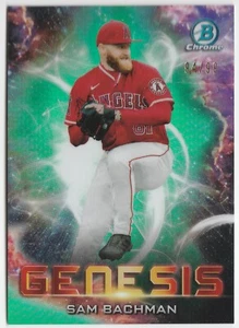 2020 1st Bowman Draft Genesis GREEN Refractor /99 Sam Bachman RC SP ANGELS - Picture 1 of 2