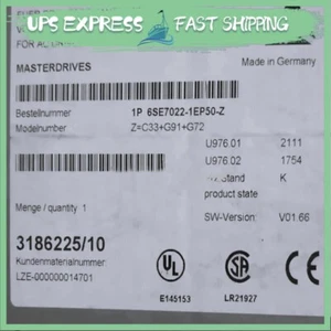 6SE7022-1EP50-Z SIEMENS SIMOVERT VC CONVERTER Spot Goods Expedited Shipping#MS - Picture 1 of 6