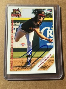 Tyler Driver Modesto Nuts 2022 Autographed Card Mariners Signed Aquasox
