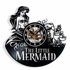 The Little Mermaid Vinyl Wall Clock Gift Birthday Holiday Art Home Room Decor - Picture 1 of 5