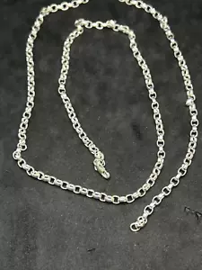 925 Sterling Erbskette Halskette 4 mm 28 Zoll - 27,1 g - Bild 1 von 2