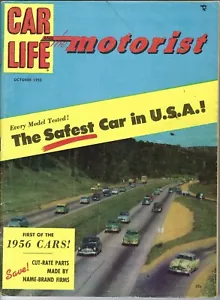 1955 all new cars reviewed, 1956 Ford in vintage Car Life Magazine - Imagen 1 de 2