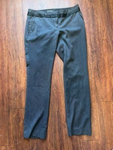 Express Columnist Slacks Hose Damen 6R schwarz mittlerer Bund gerades Bein Arbeit - Bild 1 von 6