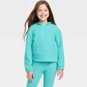 Cat & Jack Girls Hooded Cozy Sweatshirt - Picture 1 of 4