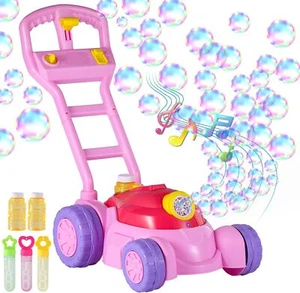Upgraded Bubble Lawn Mower for Toddlers1-3, Kids Bubble Blower Machine - Picture 1 of 7