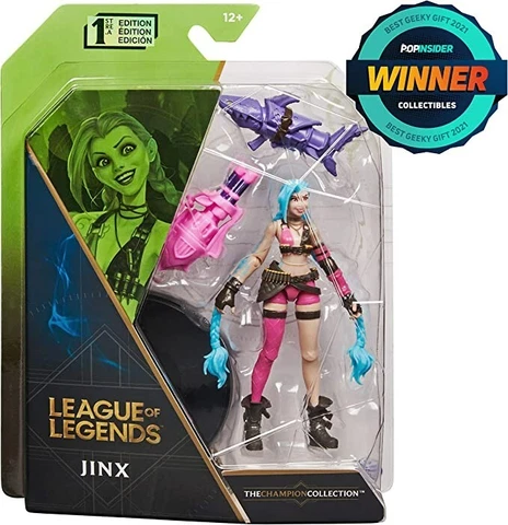 League of Legends The Champion Collection Jinx 4" 1st Edition Action Figure NIB Cover
