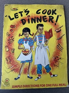 LET'S COOK DINNER Simple Directions for One Full Meal 1st Ed 1st Print 1946 - Picture 1 of 10