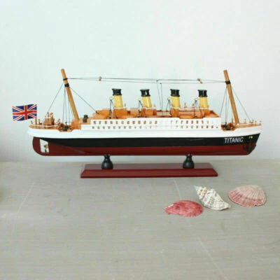 Titanic Model Decoration Living Room Simulation Cruise Ship Wooden Sailboat New - Image 1 of 4