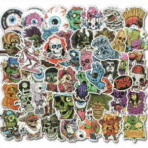 50Pcs Horror Stickers Skateboard Sticker Bomb Laptop Luggage Car Decals Pack Lot - Picture 1 of 9