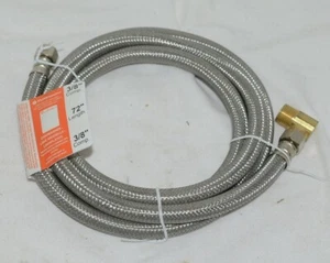 Manguera trenzada para lavavajillas Fluidmaster B6W72 de acero inoxidable de 3/8 pulgadas - Imagen 1 de 6