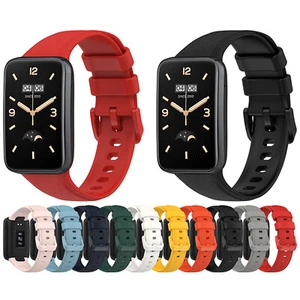 For Mi Band 7pro Faux Leather Grain Rubber Strap Lychee Grain Strap - Picture 1 of 51