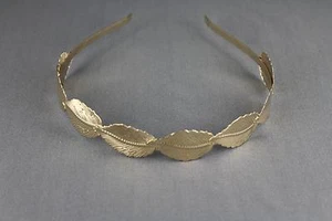 Gold shiny leaf crown Leaves headband hair band greek toga roman costume laurel - Picture 1 of 7