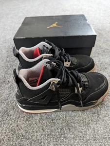 Nike Air Jordan 4 Retro OG PS 'Bred' 2018 BQ7669-060 PS Youth Size 2.5Y Rare - Picture 1 of 9