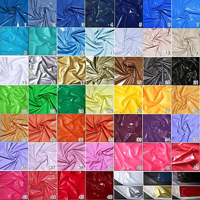 SHINY HIGH GLOSS PVC STRETCH LATEX VINYL PLEATHER GOTHIC FETISH CATSUIT FABRIC  - Image 1 of 4