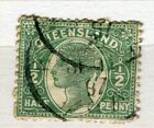 Queensland; 1890S Early Classic Qv Issue Fine Used Shade Of 1/2D. Value
