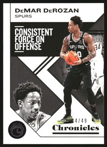 2019-20 Panini Chronicles Purple #23 DeMar DeRozan /49
