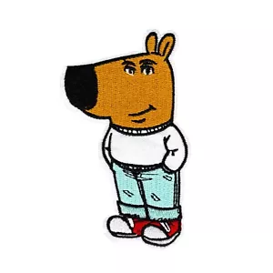 Chill Guy bordado hierro en parche personaje meme de moda - Imagen 1 de 2