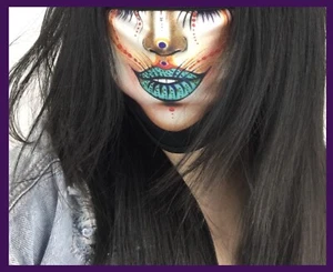 Maschera viso trucco 3EA Martedì Grasso 2 strati copri naso bocca panno morbido lavabile - Foto 1 di 8