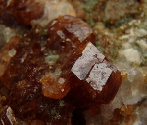 GARNET var. GROSSULAR crystals --- NORWAY - Nordland - Vefsn - Toven /pj820 - Picture 1 of 11