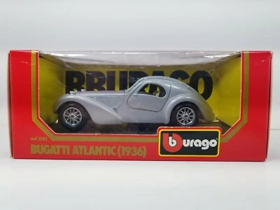 Bugatti Atlantic Cod Burago 1/24 1936 1503 (PLATA) Foto 1 de 4