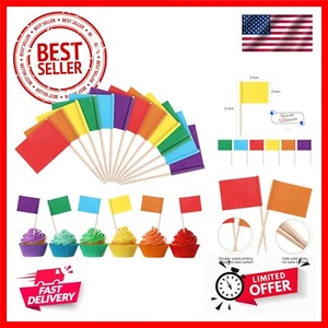 120 Pieces Colorful Blank Toothpick Flags Cheese Markers Food Labels for Part... - Picture 1 of 7