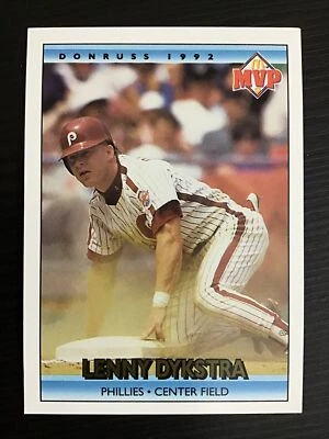 Canadian 1992 Donruss McDonald's MVP #8 Lenny Dykstra - Philadelphia Phillies - Image 1 of 3