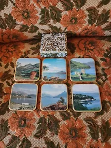 Vintage Win-El-Ware Coaster Set Scottland UK Made In England - Picture 1 of 13