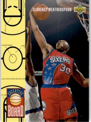 1993-94 Upper Deck Executive Board - Clarence Weatherspoon, 76ers Card #427 - Image 1 of 2
