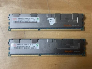 Lot of 2 HYNIX 8GB RAM Memory 2Rx4 PC3-10600R-9-10-E1 HMT31GR7BFR4C-H9 (16GB) - Picture 1 of 2
