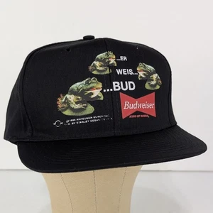 Vintage 90er Budweiser Frösche Stanley Desantis Snapback Mütze schwarz 1995 Anheuser Busch - Bild 1 von 11