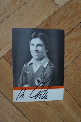 Autogrammkarte Schalke Köln DFB WM 82 Klaus Fischer Wüstenrot - Bild 1 von 2