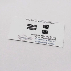 Triang Spot-On Number Plates VYD131 Sticker Set - Picture 1 of 4