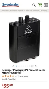 5 Brand New Behringer Power play P1 Personal In-ear Monitor Amplifier - Picture 1 of 2