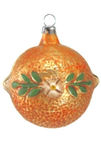 Marolin Orange MA2011046 German Glass Ornament w/Gift Box - Picture 1 of 3
