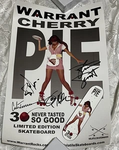 WARRANT Hand Signed Mini Poster Lithograph 30th Year Cherry Pie 4x Band Members - Bild 1 von 10