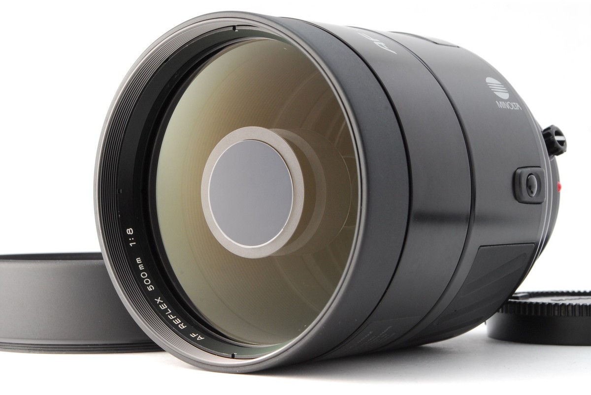 AF REFLEX 500mm F/8 レンズ　キャリングケース付き オールドレンズ】オートフォーカスで動くミラーレンズ「ミノルタ